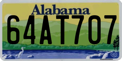AL license plate 64AT707