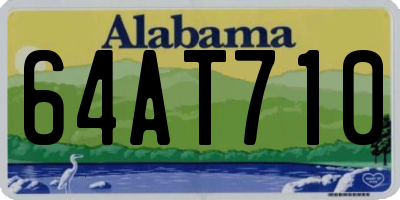 AL license plate 64AT710