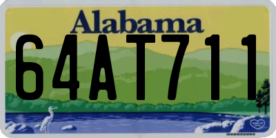 AL license plate 64AT711