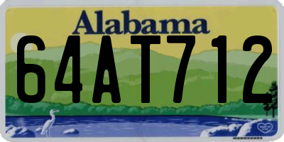AL license plate 64AT712