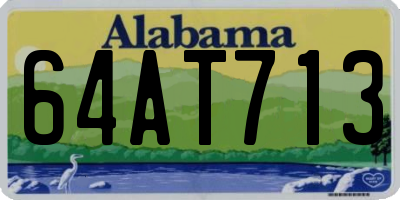 AL license plate 64AT713