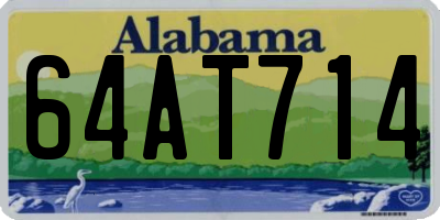 AL license plate 64AT714