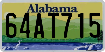 AL license plate 64AT715