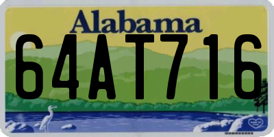 AL license plate 64AT716