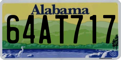 AL license plate 64AT717
