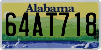 AL license plate 64AT718