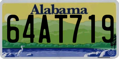 AL license plate 64AT719