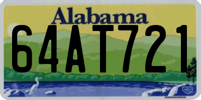 AL license plate 64AT721