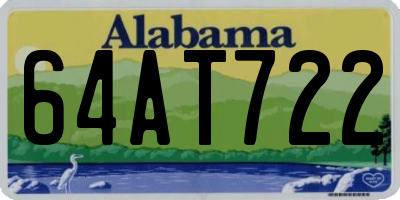 AL license plate 64AT722