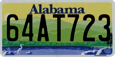 AL license plate 64AT723