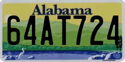 AL license plate 64AT724