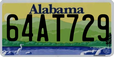 AL license plate 64AT729