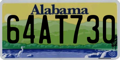 AL license plate 64AT730