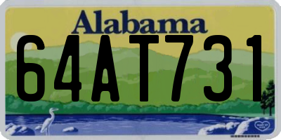 AL license plate 64AT731