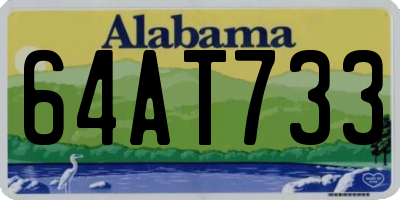 AL license plate 64AT733