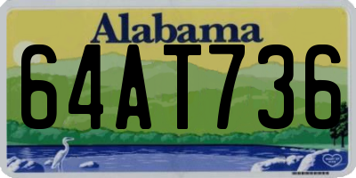 AL license plate 64AT736