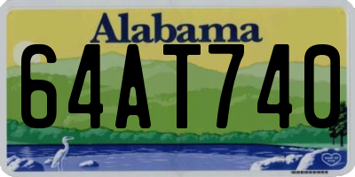 AL license plate 64AT740