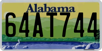 AL license plate 64AT744