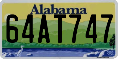 AL license plate 64AT747