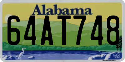 AL license plate 64AT748