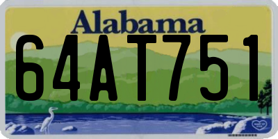 AL license plate 64AT751