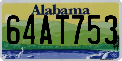 AL license plate 64AT753
