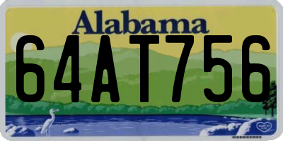 AL license plate 64AT756