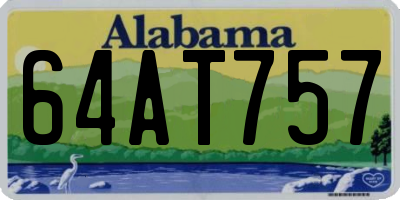 AL license plate 64AT757