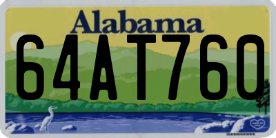 AL license plate 64AT760