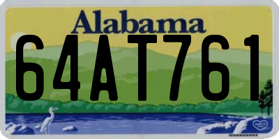 AL license plate 64AT761