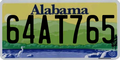 AL license plate 64AT765