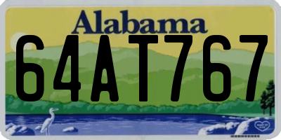 AL license plate 64AT767