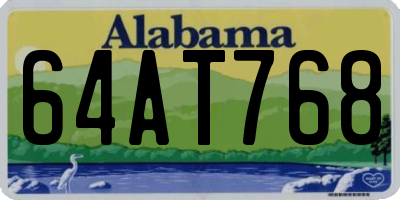 AL license plate 64AT768