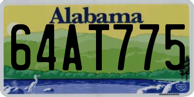 AL license plate 64AT775