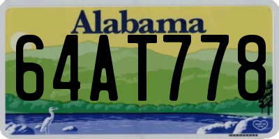 AL license plate 64AT778