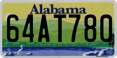 AL license plate 64AT780