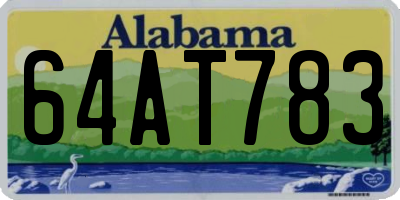 AL license plate 64AT783