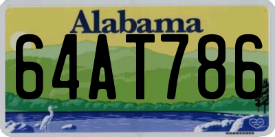 AL license plate 64AT786