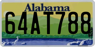 AL license plate 64AT788
