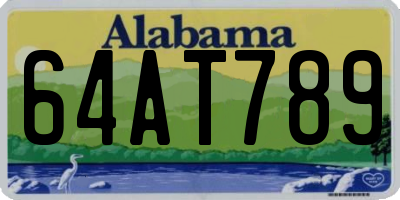 AL license plate 64AT789