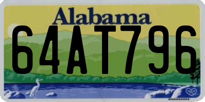 AL license plate 64AT796