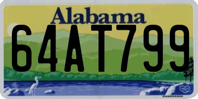 AL license plate 64AT799