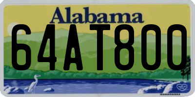 AL license plate 64AT800