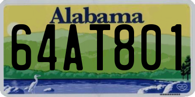 AL license plate 64AT801