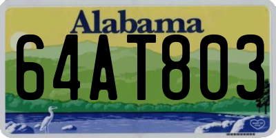 AL license plate 64AT803