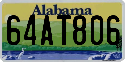 AL license plate 64AT806