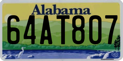 AL license plate 64AT807