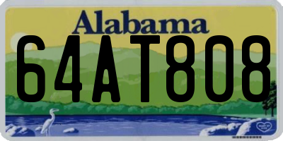 AL license plate 64AT808