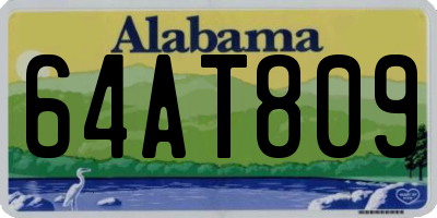 AL license plate 64AT809
