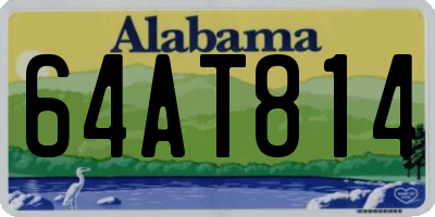 AL license plate 64AT814